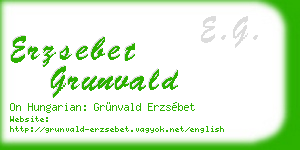 erzsebet grunvald business card