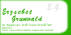 erzsebet grunvald business card